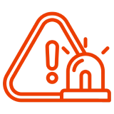 Emergency siren and warning sign illustration